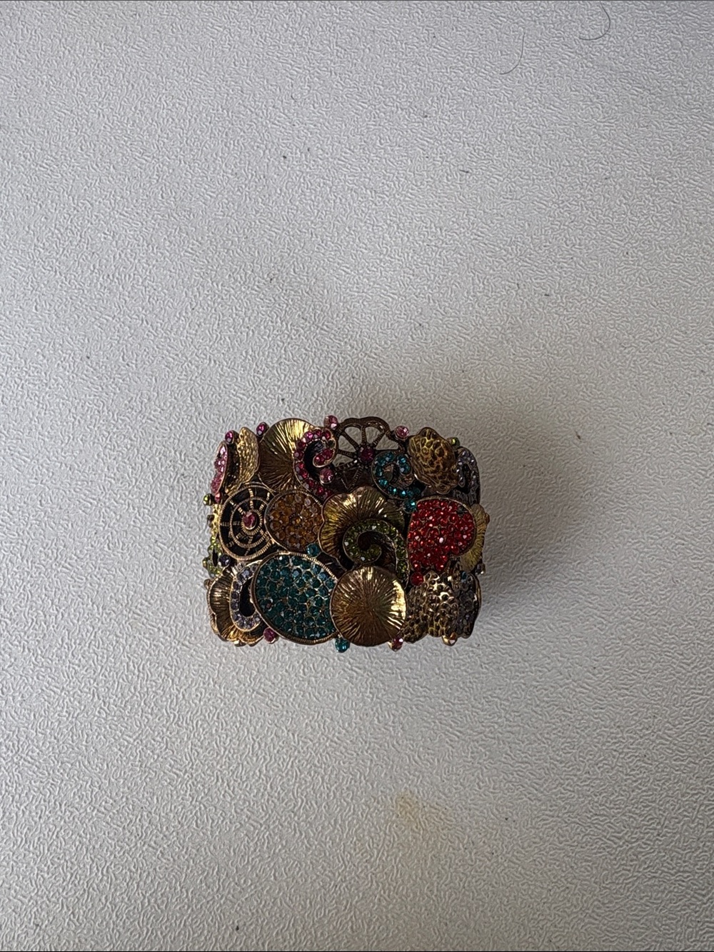 Multicolor Floral Filigree Statement Ring